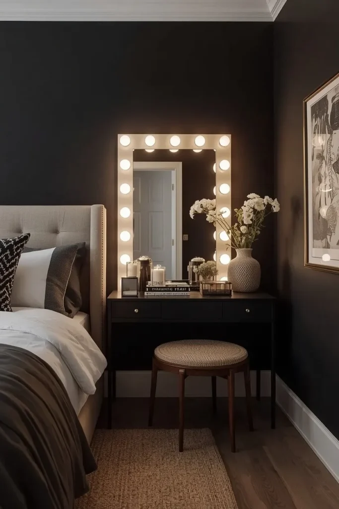 Add a Vanity With a Lit Mirror