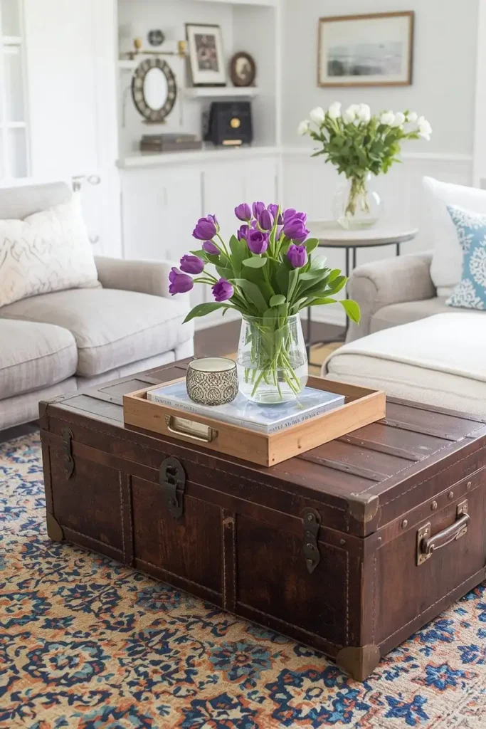 Add a Vintage Trunk Coffee Table