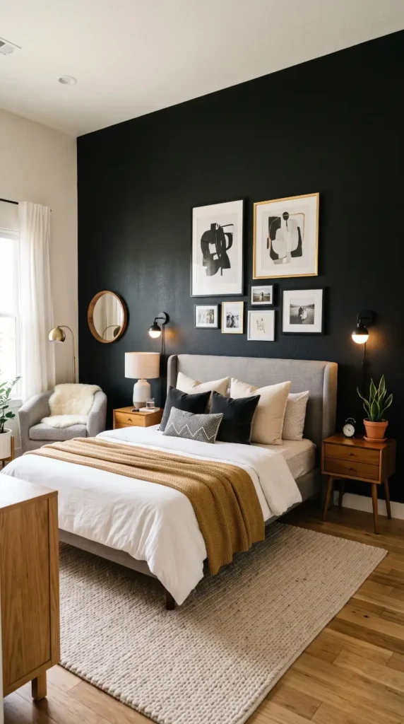 Bold Black Feature Wall