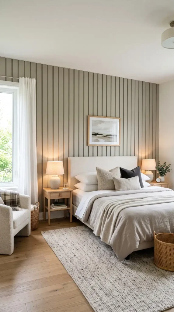 Calming Greige Vertical Panels