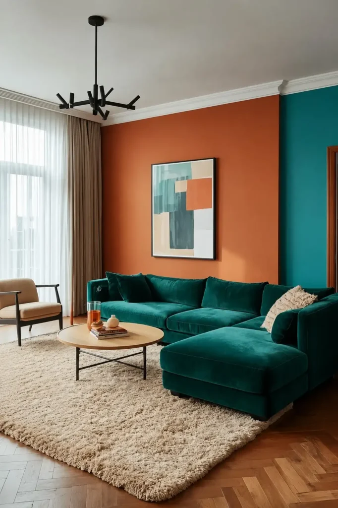 Color-Drenched Living Rooms