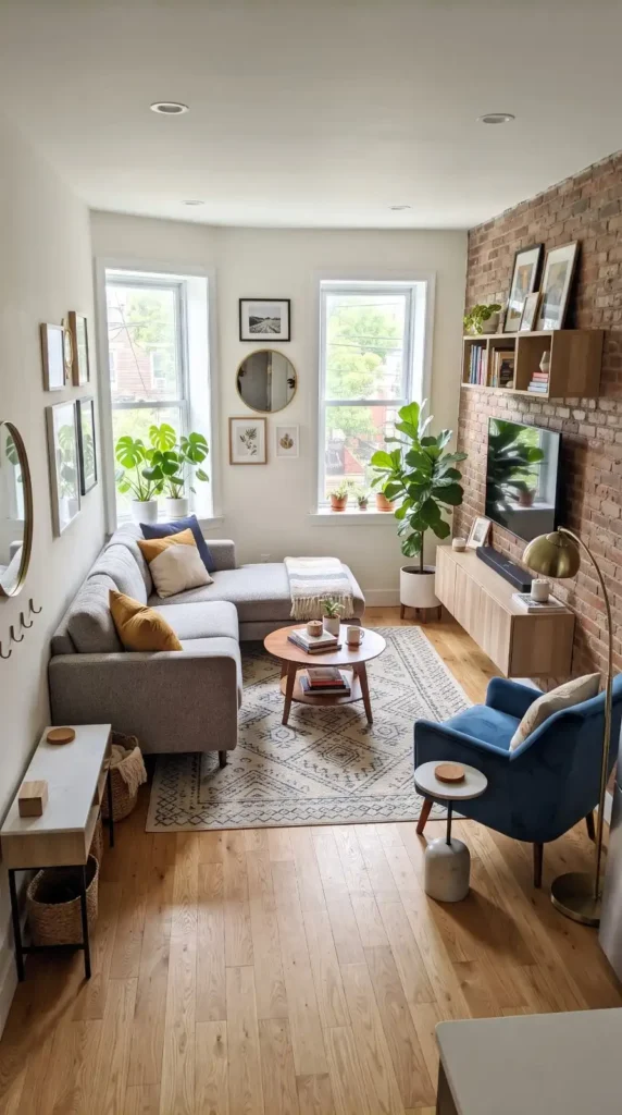 Corner Living Room Layout for Small Spaces