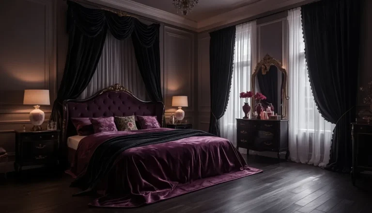 Dark and Feminine Bedroom