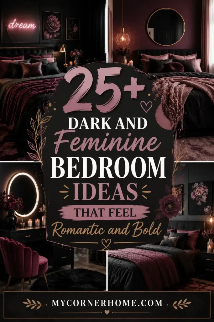 Dark and Feminine Bedroom Ideas