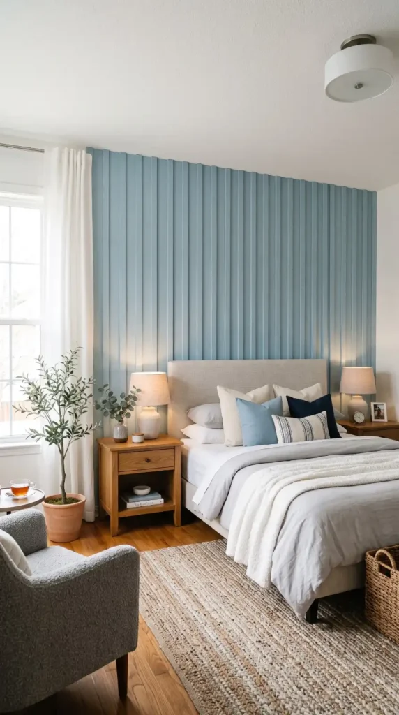 Gentle Sky Blue Vertical Trim