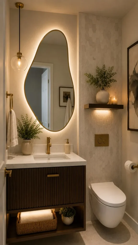 Hang a Statement Mirror with a Unique Shape
