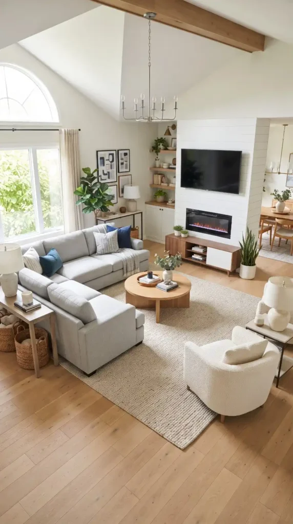 Living Room Layout with Sectional Sofa