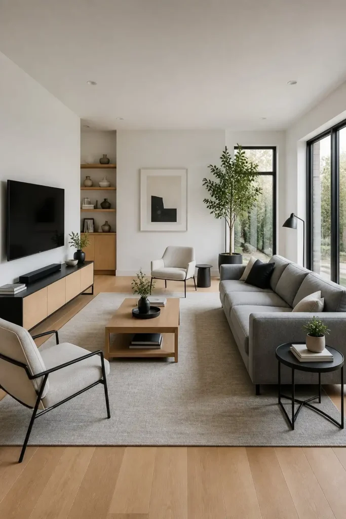 Minimalist Modern Living Room Layout