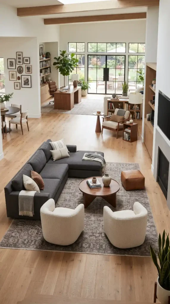 Multi-Zone Living Room Layout