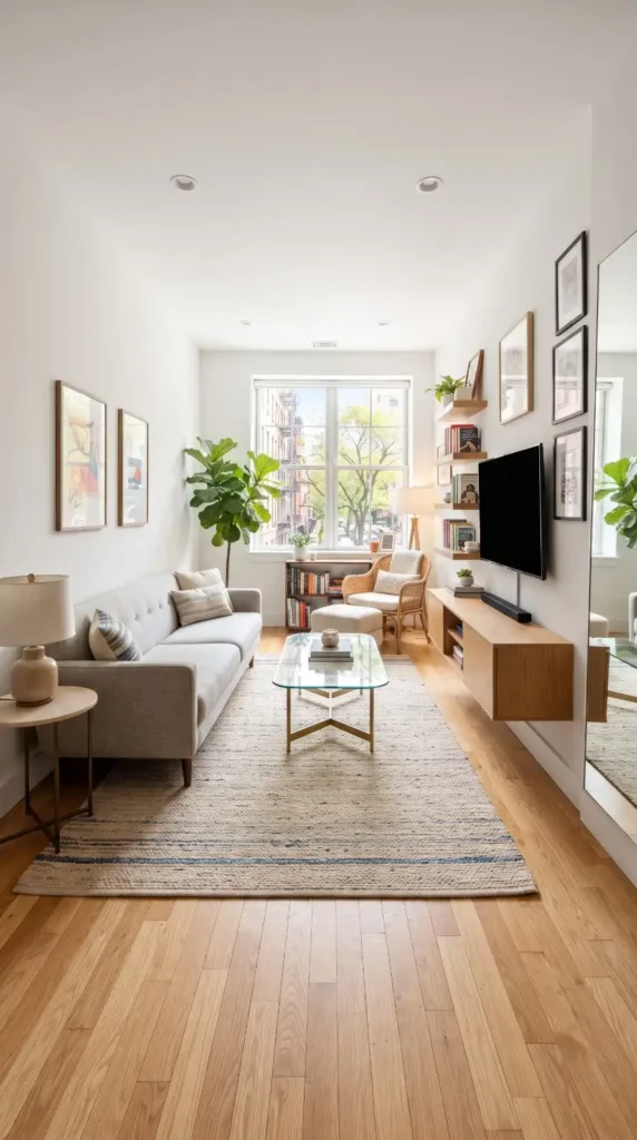 Narrow Living Room Layout