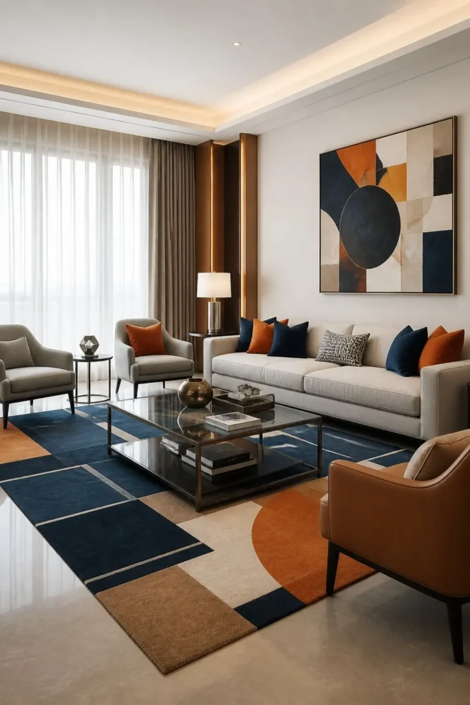 Neutral Color Palette with Bold Accents