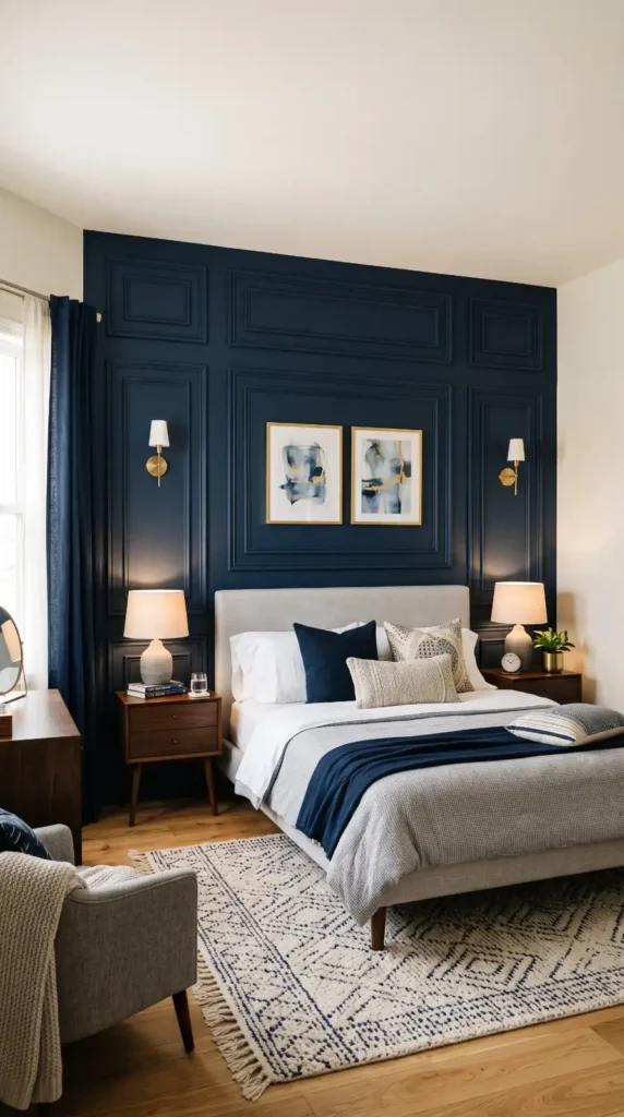 Picture-Frame Trim in Navy