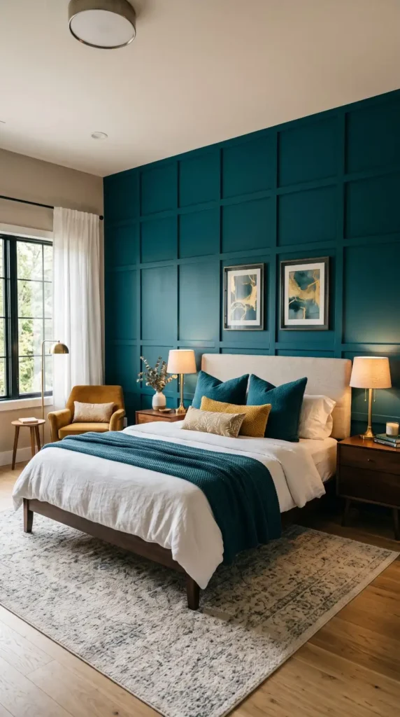 Rich Teal Grid Backdrop