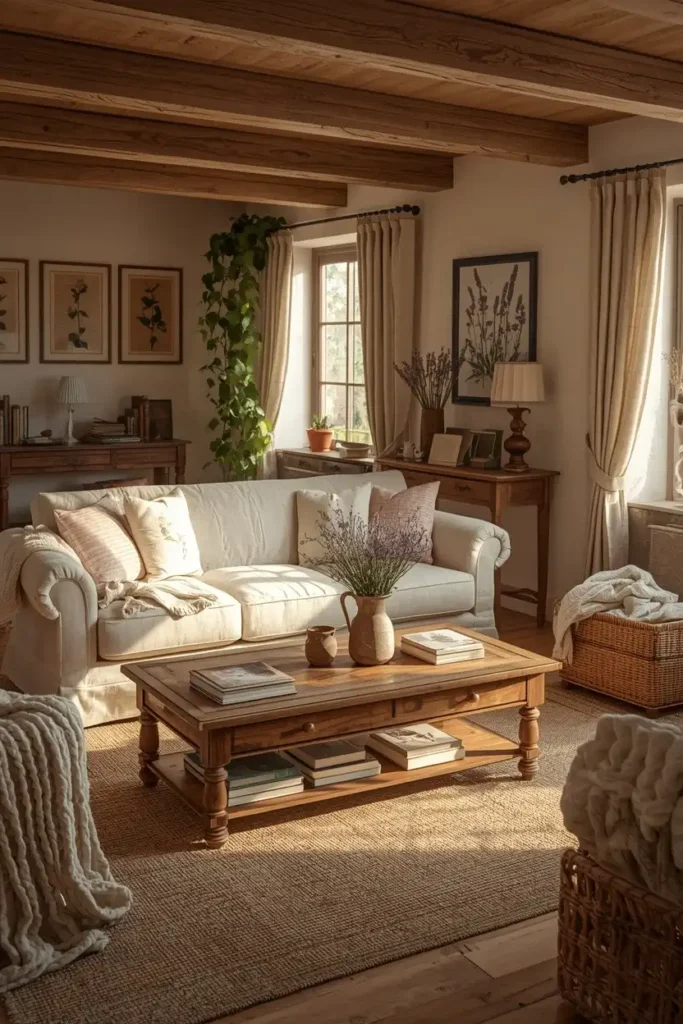 Start With a Vintage Linen Sofa