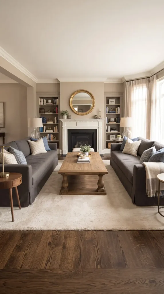 Two Sofas Facing Each Other Layout