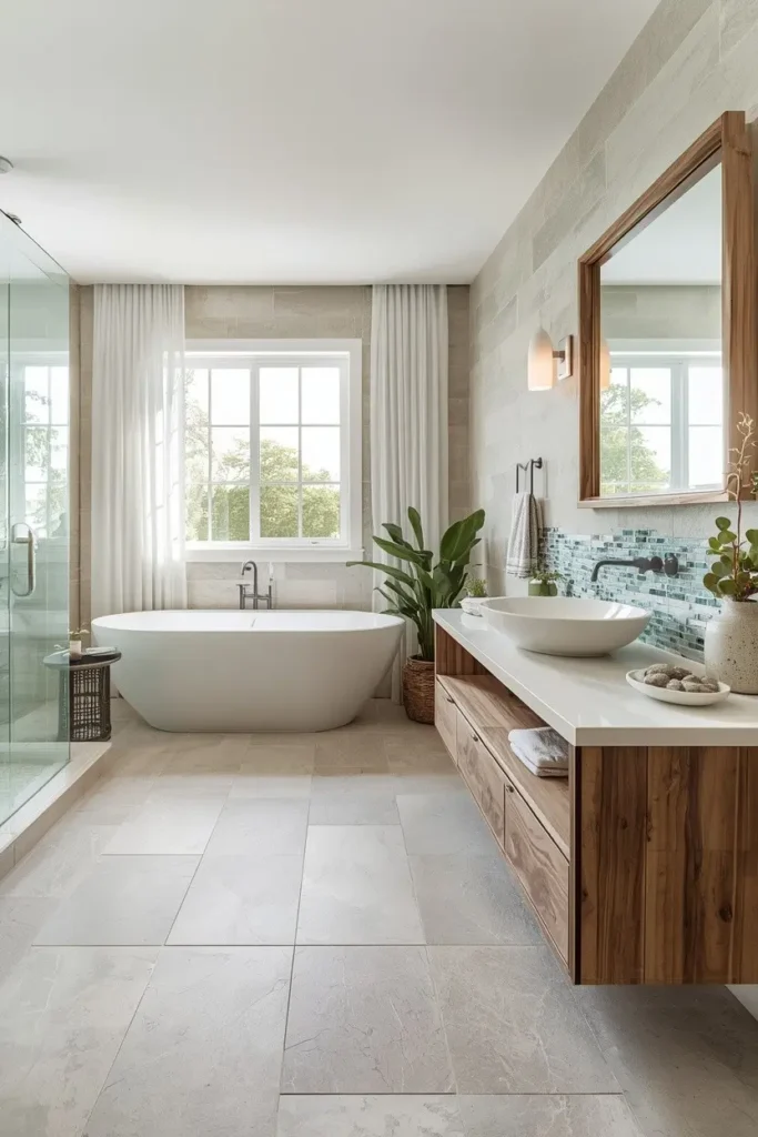 Use Large-Format Stone-Look Tiles
