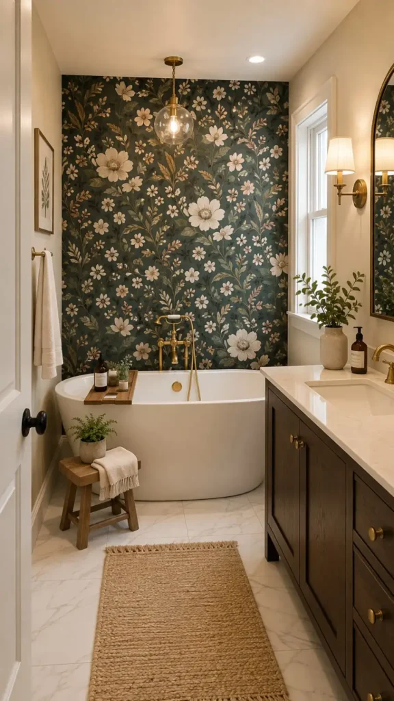 Use Peel-and-Stick Wallpaper on One Wall