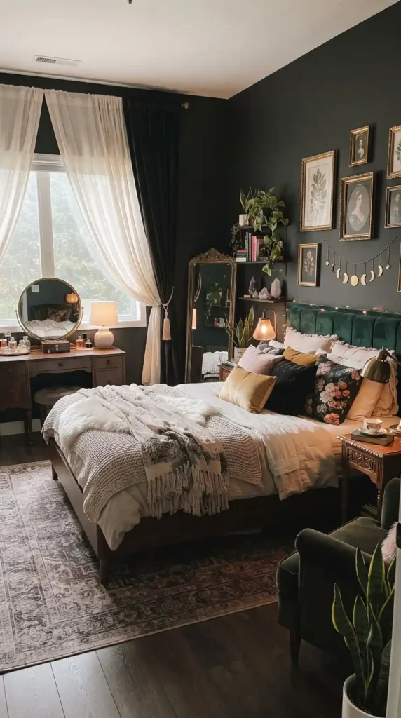 Use Sheer Curtains Over Dark Walls