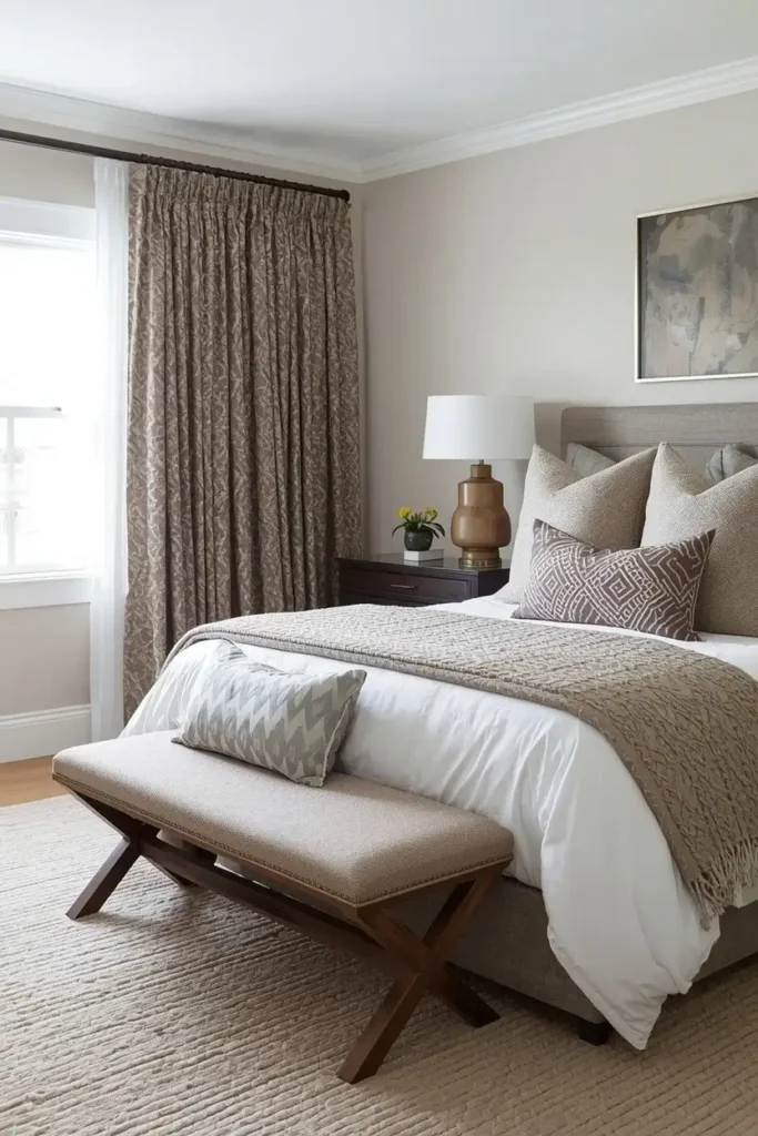 Use a Bench or Stool at the End of the Bed