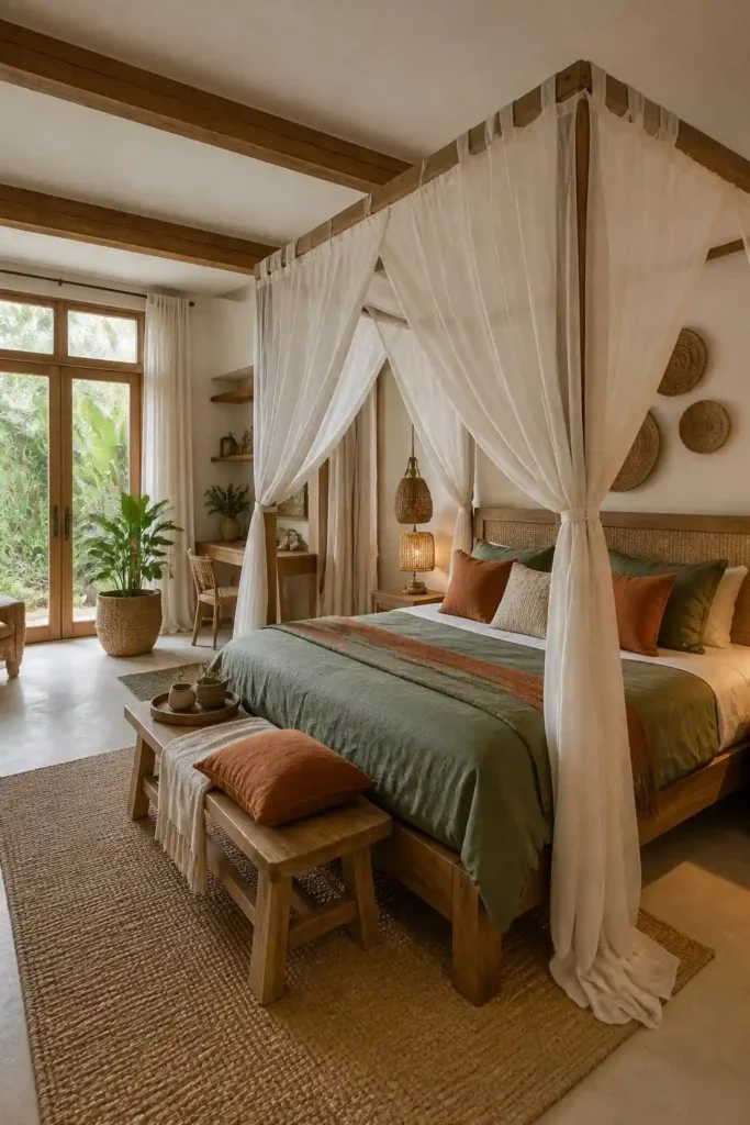 Use a Canopy or Curtain Around the Bed