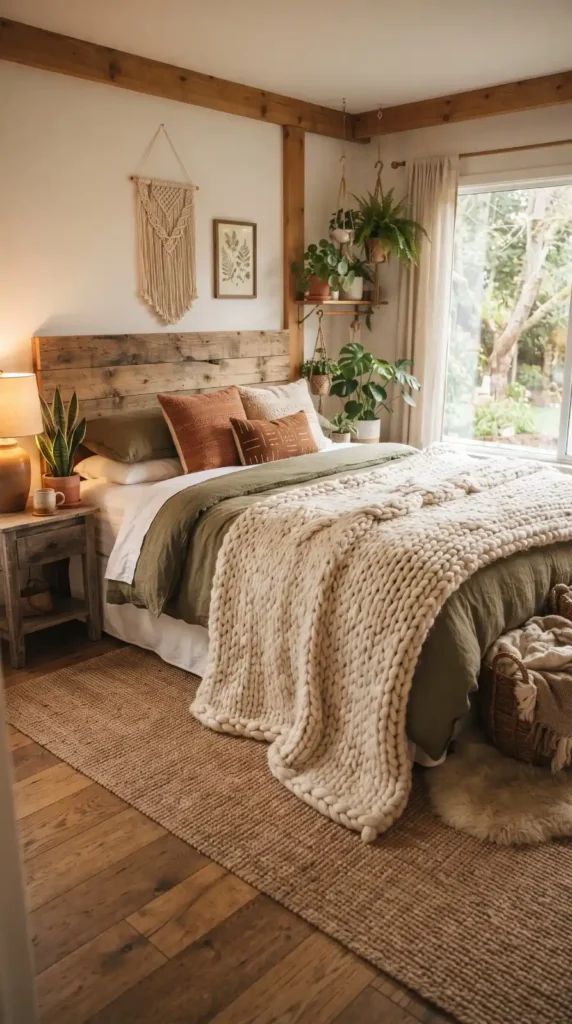 Use a Chunky Knit Throw Blanket
