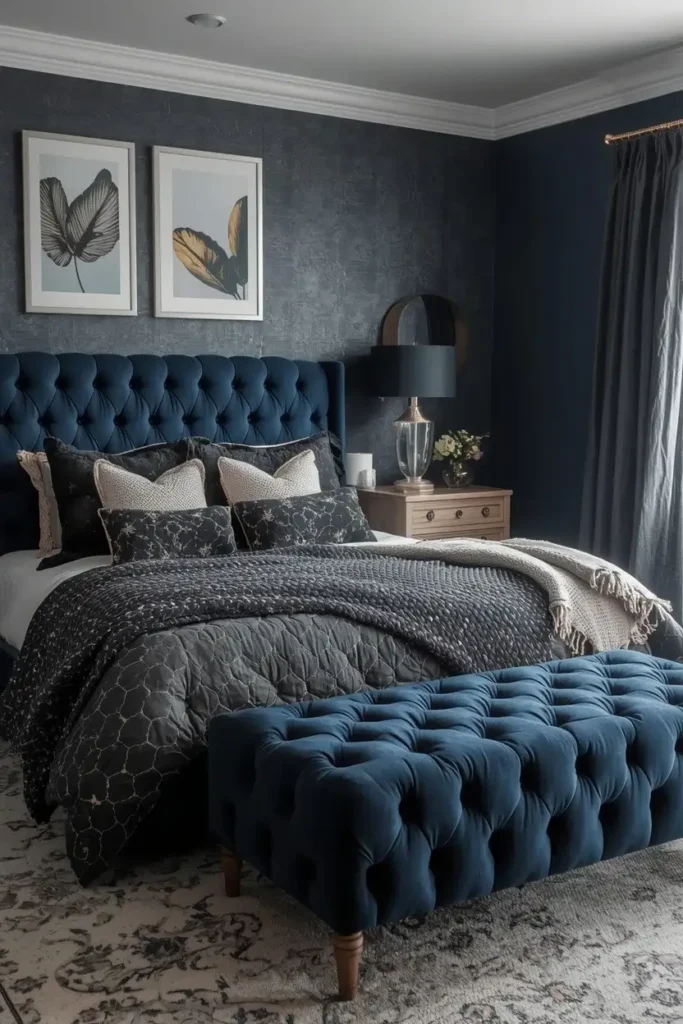 Use a Tufted Ottoman or Footstool
