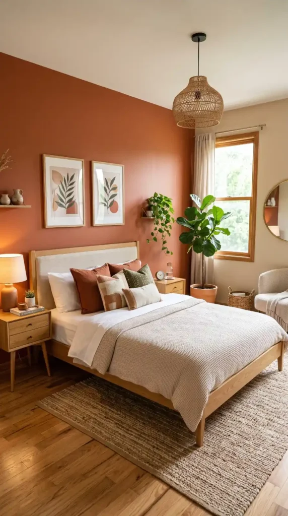 Warm Terracotta Feature Wall